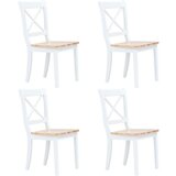  5-dijelni blagovaonski set od drva kaučukovca bijelo-smeđi | shoptok.hr