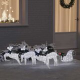 vidaXL LED irvasi 5 pcs Srebrno tkanina | shoptok.hr