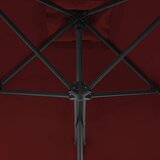  Vrtni suncobran s čeličnim stupom 250 x 250 x 230 cm bordo | shoptok.hr