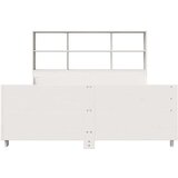 vidaXL Krevet s regalom za knjige bez madraca bijeli 140x190cm od drva | shoptok.hr