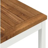  Stol za bar u vrtu Prirodna i bijela 196 x 100,5 x 105 cm | shoptok.hr
