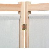 Sobna pregrada s 3 panela od tkanine 120 x 170 x 4 cm krem | shoptok.hr