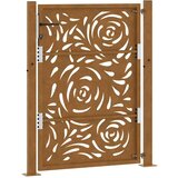 vidaXL Vrtna vrata 105x130 cm otporni čelični plameni dizajn | shoptok.hr