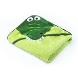 Sensillo Water Friends mekani ručnik za kupanje – zeleni krokodil 100 x 100 cm | shoptok.hr