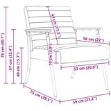  Fotelja Vinska crvena 59 x 75 x 78 cm tkanina | shoptok.hr