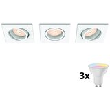 Philips 50193/31/PN - komplet 3x led rgbw, prigušiva ugradna svetla, 1x GU10/4,8W/230V, bela + daljinski upravljač | Eponuda.com