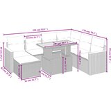  8-dijelni set vrtnih sofa od poliratana s jastucima sivi | shoptok.hr