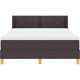  Krevet s opruga kutije Tamno smeđa 200 x 160 cm tkanina | shoptok.hr