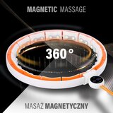  Hhm21 hula hop bijelo/narančasti magnetski s utegom + brojač hms | shoptok.hr