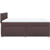  Krevet s oprugama i madracem tamnosmeđi 140 x 190 cm od tkanine | shoptok.hr