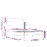  Okvir kreveta bez madraca dimljena boja hrasta 107x203cm drveni | shoptok.hr
