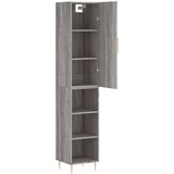 vidaXL Visoka komoda siva sonome 34 5x34x180 cm od konstruiranog drva | shoptok.hr