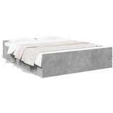 vidaXL Okvir kreveta s ladicama siva boja betona 160x200 cm drveni Cijene