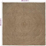  Tepisi za područja Siva 200 x 200 cm Juta | shoptok.hr