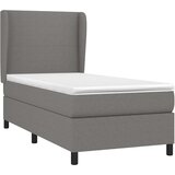  Krevet s oprugama i madracem tamnosivi 100 x 200 cm od tkanine | shoptok.hr