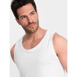Ombre Men's BASIC cotton tank top - white Cene