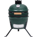  2-u-1 roštilj s pušnicom Kamado keramički 56 cm zeleni | shoptok.hr