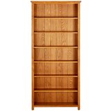 Maison Chic Knjižna omara - Knjižni regal 7-nadstropna 90x22,5x200 cm trdna hrastovina, (21724519) Cene