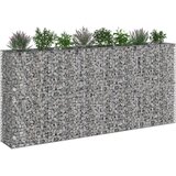 Gabionski uzdignuti krevet 4 pcs Srebrno 330 x 50 x 150 cm | shoptok.hr