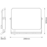 Osram LED REFLEKTOR 50W WW TOPLO BELA IP65 CRNI FL LUX | ePonuda.com