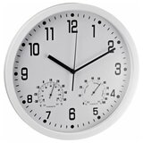  Zidni sat analogni sa termometrom i hidrometrom Alco bela | ePonuda.com