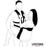 LateToBed BDSM Line Komplet Shoulder Swingstrap Black Cene