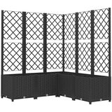 vidaXL Vrtna sadilica s rešetkom crna 120 x 120 x 136 cm PP | shoptok.hr