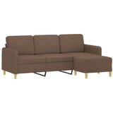  Trosjed s tabureom smeđi 180 cm od tkanine | shoptok.hr