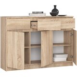 AKORD Komoda, 3 Vrata In 3 Predali, Hrast Sonoma, (5000332385) | Shoptok.si
