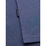 Ombre Men's BASIC classic cotton T-shirt with a serape neckline - blue melange | Shoptok.si