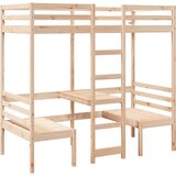  Okvir kreveta na kat sa stolom i stolicama 90 x 200 cm borovina | shoptok.hr