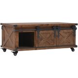  Stolić za kavu od masivne jelovine 91 x 51 x 38 cm smeđi | shoptok.hr