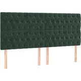 Maison Chic Posteljno vzglavje - Vzglavna omarica 4 kosa temno zelen 90x7x78/88 cm žamet, (22077229) Cene
