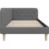  Kutni okvir kreveta Tamno siva 90 x 190 cm tkanina | shoptok.hr
