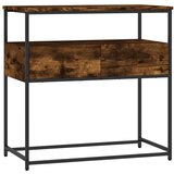 Maison Chic konzolna miza - miza ob steni dimljen hrast 75x40x75 cm inženirski les, (21785981) Cene