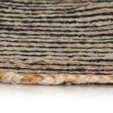  Ručno rađeni tepih od jute sa spiralnim uzorkom crni 90 cm | shoptok.hr