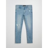Sinsay Slim fit traperice s poderanim detaljima i ispranim efektom | shoptok.hr