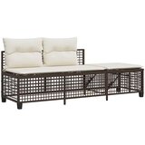 vidaXL 3-dijelni set kutne vrtnih sofa s jastucima smeđi od poliratana | shoptok.hr