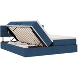 Krevet s od storage s madracem Plava 200 x 200 cm Lažna koža | shoptok.hr