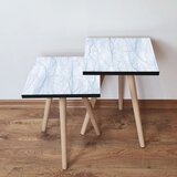 Hanah home 2Shp243 - white whitelight blue nesting table (2 pieces) | ePonuda.com