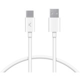 Ksix kabel za punjenje i prijenos podataka, USB-A na USB-C 12 W, 1.0m, bijeli | shoptok.hr