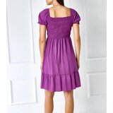 Gemre Lorinka Purple Ruched Mini Dress | Shoptok.si