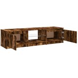 vidaXL TV omarica z LED lučkami dimljeni hrast 140x40x35,5 cm | Shoptok.si