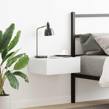 Viseći noćni ormarić bijeli 40x30x15 cm od konstruiranog drva Cijene