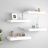 Maison Chic 4 kosi Stenske Police - Viseče police bele 40x23x3,8 cm MDF, (21793743) | Shoptok.si