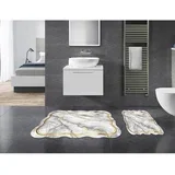 Sive/u zlatnoj boji kupaonske prostirke u setu 2 kom 60x100 cm –