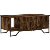 vidaXL Klubska mizica dimljeni hrast 100x51x40 cm inženirski les | Shoptok.si