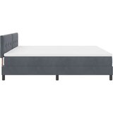  LED Box Spring Krevet s madracem Tamno siva 200 x 200 cm Baršun | shoptok.hr