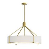 Open Design OR85662 - Luster na štapu DORETTO 6xE27/15W/230V prečnika 70 cm zlatna/bela | Eponuda.com