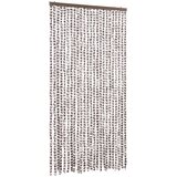  Zastor protiv muha Smeđesiva i bijeli 100 x 200 cm od šenila | shoptok.hr